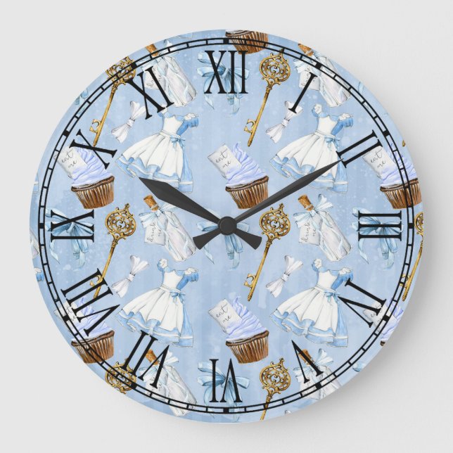 Grande Horloge Ronde Wonderland Alice Pattern (Recto)