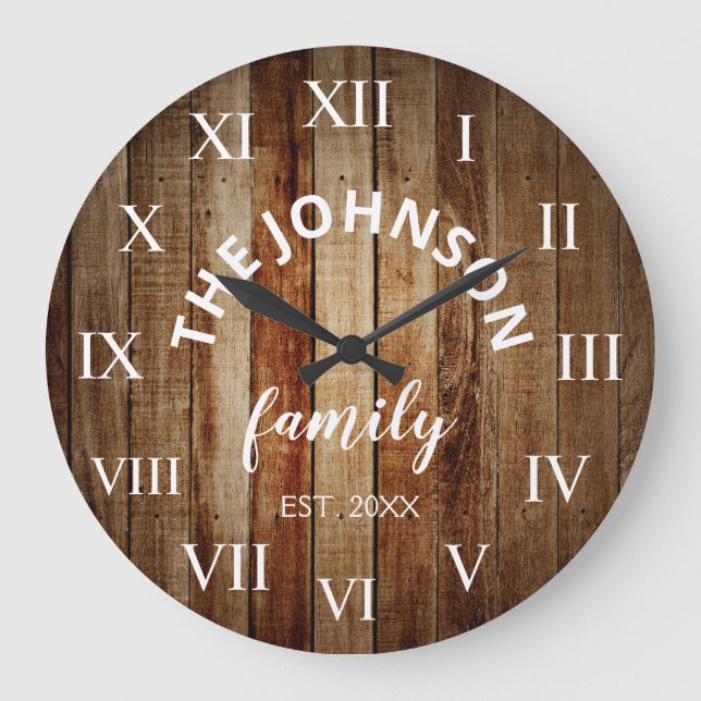 Grande Horloge Ronde Wood Custom Family (Recto)