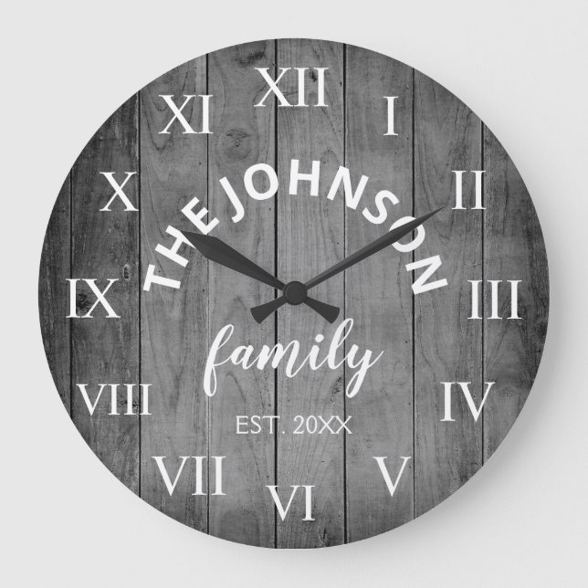 Grande Horloge Ronde Wood Custom Family (Recto)