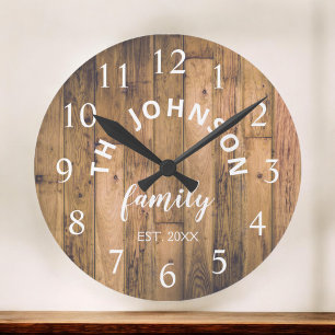 Grande Horloge Ronde Wood Custom Family