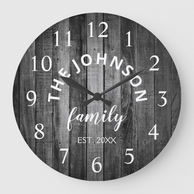 Grande Horloge Ronde Wood Custom Family (Recto)