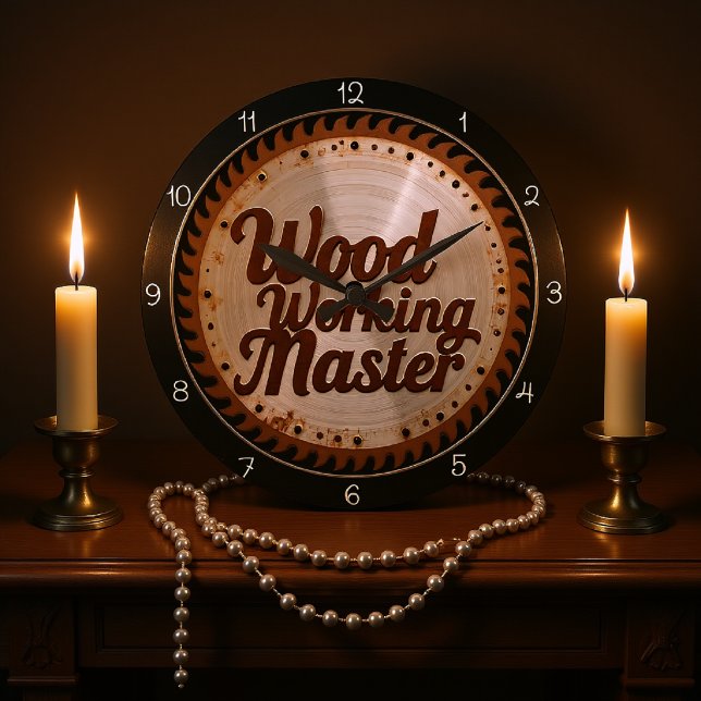 Grande Horloge Ronde Wood Working Master Carpenter's Saw  (Créateur téléchargé)