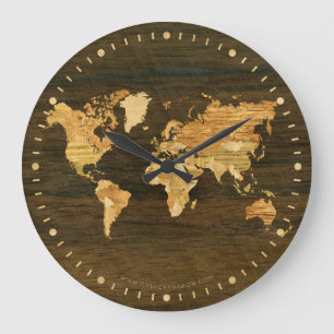 Grande Horloge Ronde Wooden