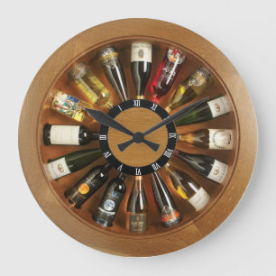 Grande Horloge Ronde wooden liquor wheel wall clock