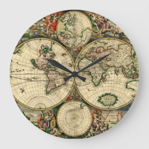 Grande Horloge Ronde World Map of 1689 Toxiques