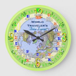 Grande Horloge Ronde World Traveller's Time Zone Business