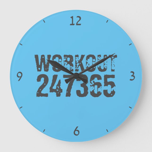 Grande Horloge Ronde Worn out and scratched text Workout 247365 blue (Recto)