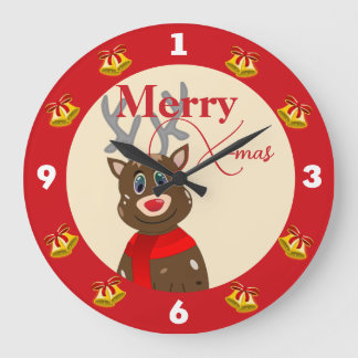 Grande Horloge Ronde X-mas avec un joyeux