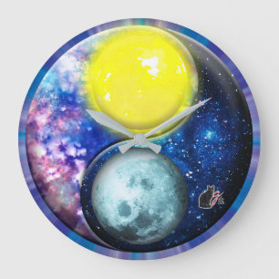 Grande Horloge Ronde Yang-Yin / Soleil-Lune