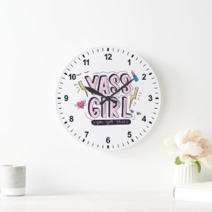 Grande Horloge Ronde Yass Girl   Vous Avez Obtenu