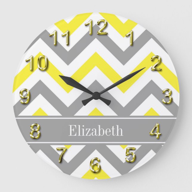 Grande Horloge Ronde Yellow Dk Gray White LG Chevron Gray Nom Monogram (Recto)