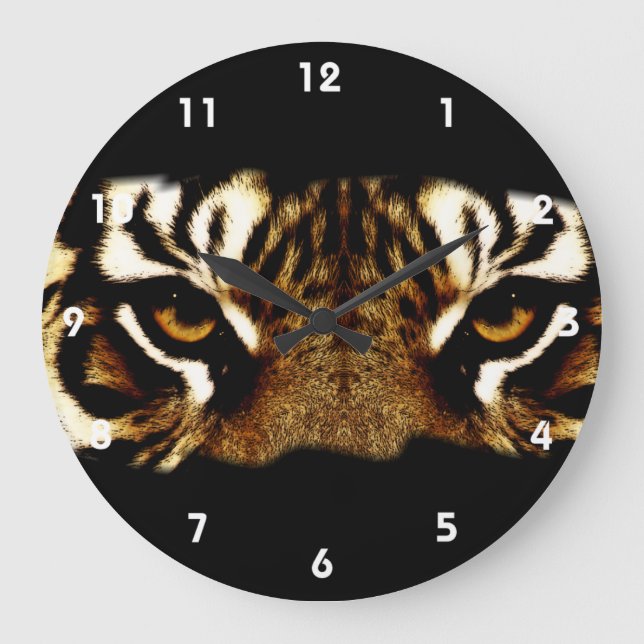 Grande Horloge Ronde Yeux d'un tigre (Recto)