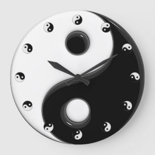 Grande Horloge Ronde Yin Yang #1B