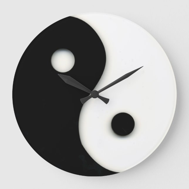 Grande Horloge Ronde Yin & Yang Wall Clock Black & White (Recto)