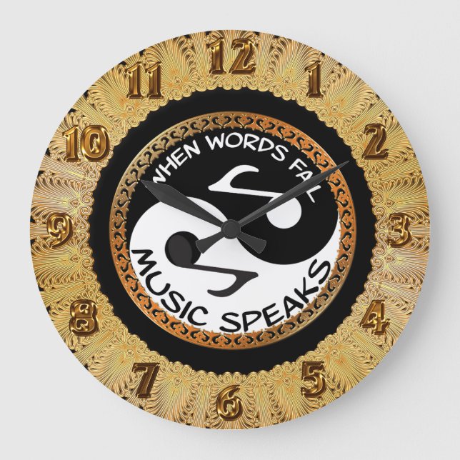 Grande Horloge Ronde Yin Yang with music words 1 (Recto)