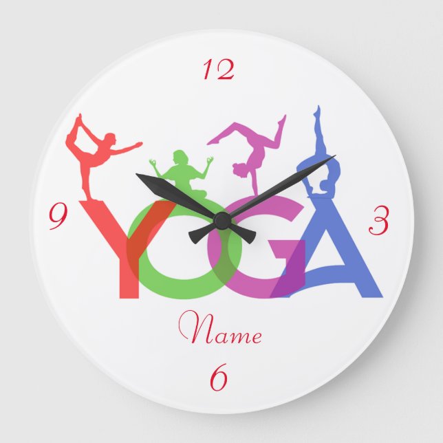 Grande Horloge Ronde Yoga Poses Silhouettes Thunder_Cove (Recto)