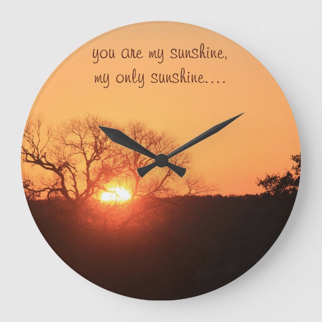 Grande Horloge Ronde You are my sunshine, wall clock (Recto)