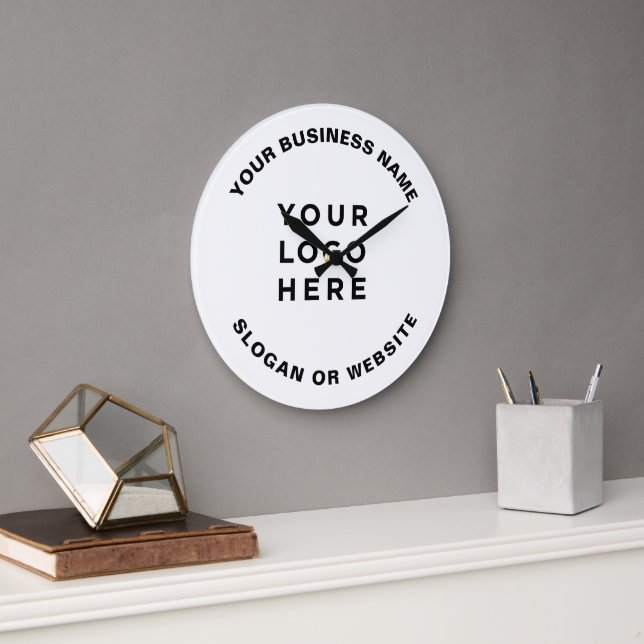 Grande Horloge Ronde Your Business Logo Simple and Professional (Bureau)