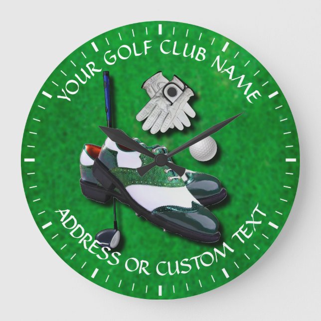 Grande Horloge Ronde Your Golfer Golf Club Name Golf Club Ovner (Recto)