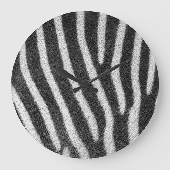 Grande Horloge Ronde Zebra Fur Motif animal (Recto)