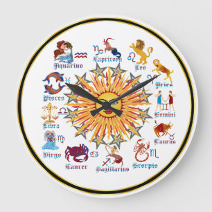 Grande Horloge Ronde Zodiac 6 couleurs