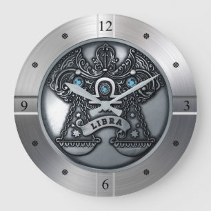 Grande Horloge Ronde Zodiac ~ Libra ~ Céleste ~ Astrologie occidentale