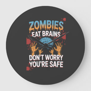 Grande Horloge Ronde Zombie Halloween