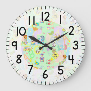 Grande Horloge Ronde Zone Enfants