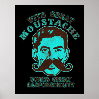 Grande impression de moustache