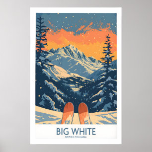 Grande impression de ski blanche - Colombie-Britan