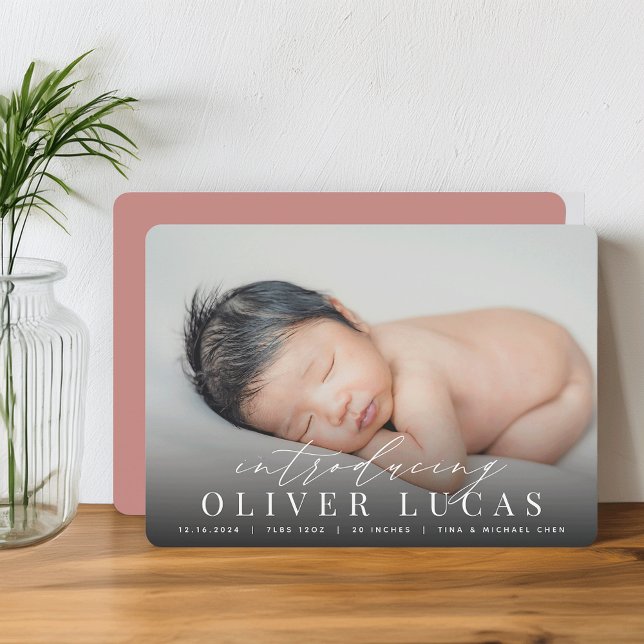 Grande introduction | Faire-part de naissance phot (Créateur téléchargé)