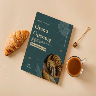 grande invitation à l'ouverture de boulangerie