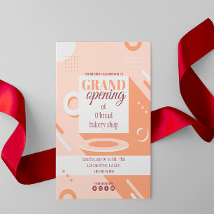 grande invitation à l'ouverture de la boulangerie 
