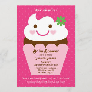 Grande invitation de baby shower de petit gâteau