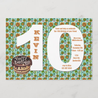 Grande invitation de fête d'anniversaire 10