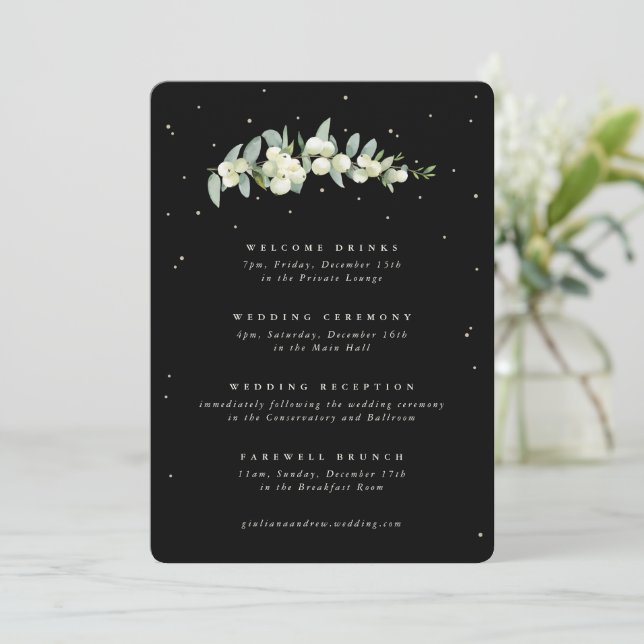 Grande Itinéraire Mariage Black Snowberry+Eucalypt (Debout devant)