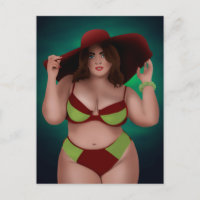 GRANDE JOLIE CHUBBY BBW ART FEMME BIKINI CARTES PO