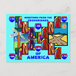 GRANDE LETTRE MODERNE INDIANA ACCUEILLE LA CARTE P