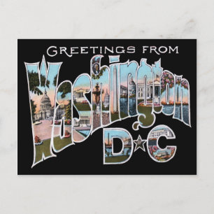 GRANDE LETTRE Washington DC Carte postale