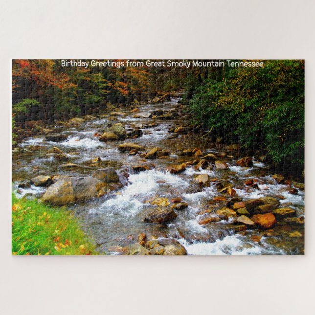 Grande montagne fumée Tennessee Puzzle (Horizontal)