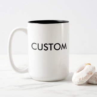 Grande Mug 15oz personnalisée à deux tons - NOIR à