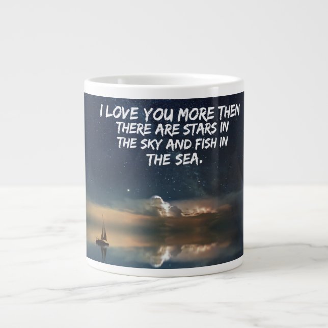Grande Mug d'amour avec Citation romantique (Devant)