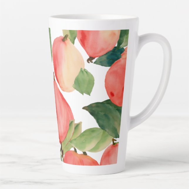 Grande Mug en latte - 17 oz avec aquarelle de frui (Droite)