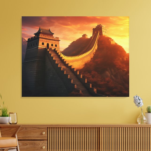 Grande Muraille de Chine Coucher de soleil toile I (Insitu(Salon))