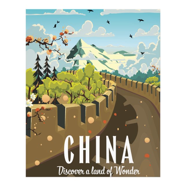 Grande muraille de la Chine poster de voyage (Devant)