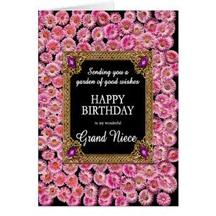 Grande Nièce Anniversaire Rose Daisées