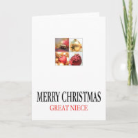 grande nièce Joyeuse carte de Noël