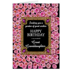 Grande Petite-fille Anniversaire Rose Maisson
