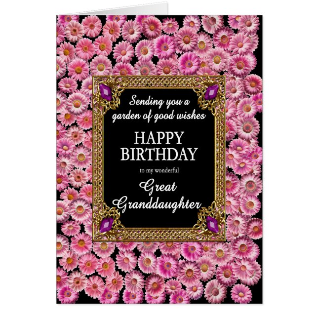 Grande Petite-fille Anniversaire Rose Maisson (Devant)
