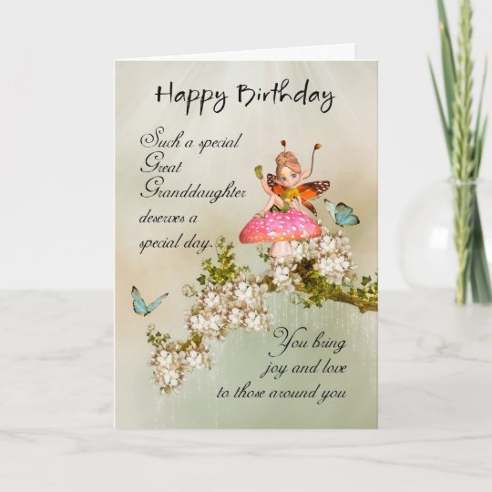 Grande Petite Fille Fee Carte Anniversaire Avec Bl Zazzle Fr